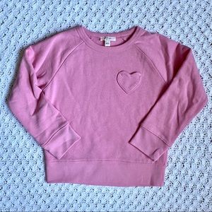 Crewcuts heart pocket crewneck sweatshirt- NWOT